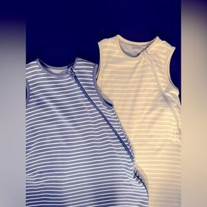 Set of 2 Woolino organic cotton and merino wool wearable blankets 18-36 mo